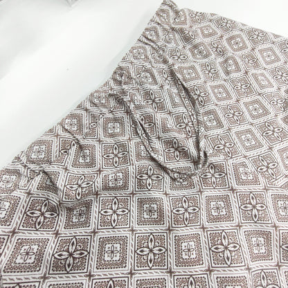SETEMA WIDE FLARE&FLOW PANTS - BROWN&WHITE