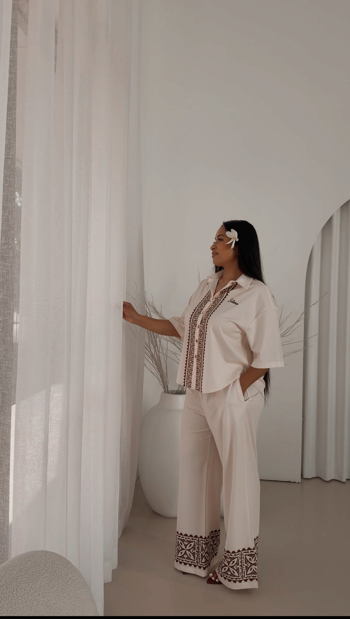 PENINA CUFF PATTERN PANTS